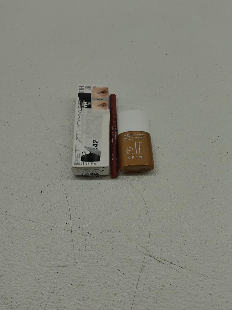 e.l.f. SKIN Bronzing Drops; Peter Thomas Roth | Instant FIRMx® Temporary Eye Tightener; COVERGIRL Outlast, 35 Canyon