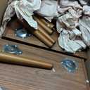 SUPERJARE Nightstands Set of 2, Night Stands with Charging Station & PE Rattan Decor Drawer, Bed Side Tables with Solid Wood Feet, End Table, for Bedroom, Living Room, Walnut (11.8"D x 15.9"W x 23.4"H (1 Drawers))