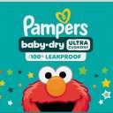 Pampers Diapers - Baby Dry - Size 0, 104 Count, Absorbent Disposable Newbort Diaper (Packaging May Vary) (Newborn)