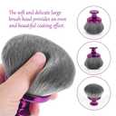 2 x Large Kabuki Body Brush, Self-Tanning Applicator, Suitable for Mixed Bronzing Sun Protection Body Cream, Dry and Wet Multi-Use, 90mm Big Brush Head, (Purple)