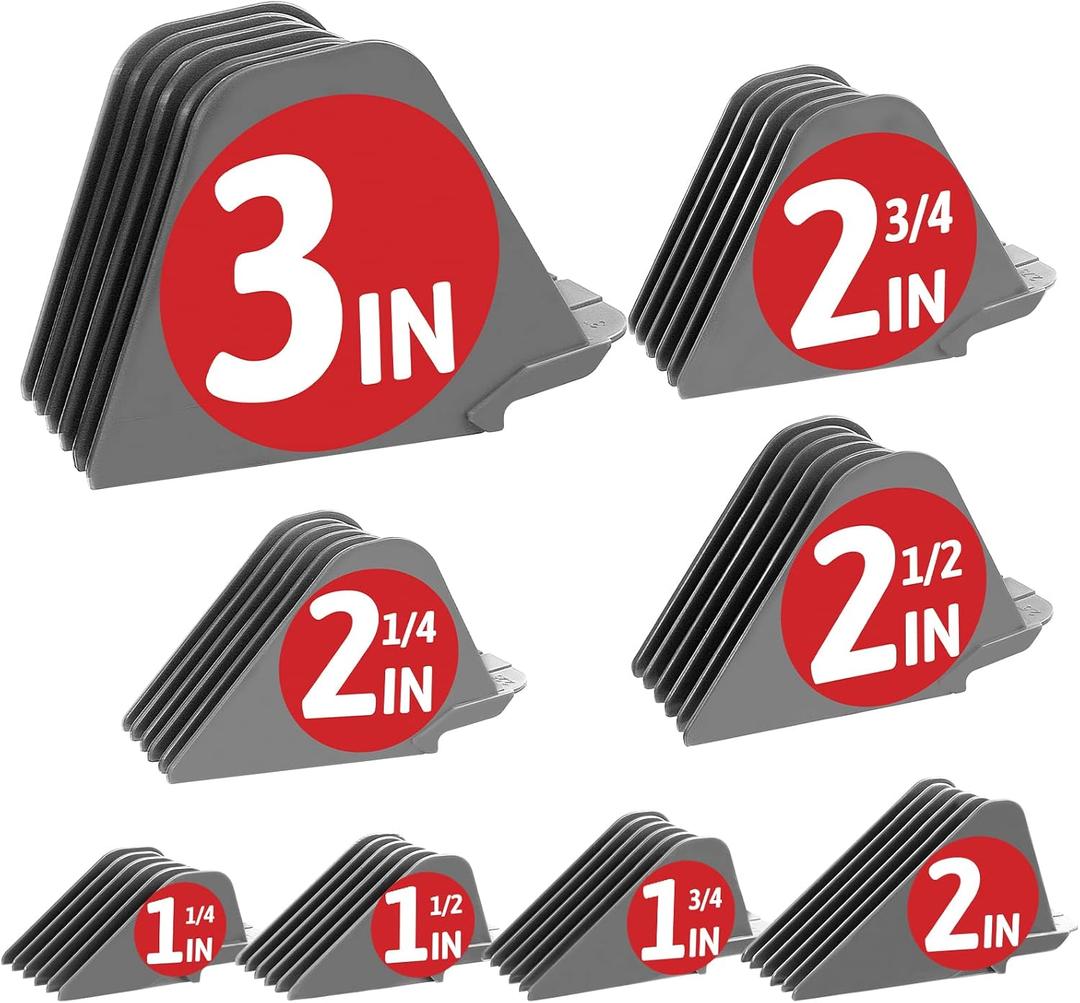 3 Inch Clipper Guards, Hair Clipper Guide Combs Premium for Wahl Clippers Mega Cutting Guides/Combs with 8 Cutting Lengths from 1.25-3 Inch Fit Most Size Wahl Clippers (Gray)