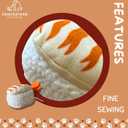 4 x 7" Squeaky Plush Toy for Puppies Small Dogs Self Etertainment Washable Soft Made [PET ONLY] (Prawn Sushi)