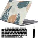 LanBaiLan Laptop Plastic Hard Shell Protective Case, Compatible for New MacBook Air 13 inch 2020 2019 2018 Release A2337 M1 A2179 A1932 Retina Display with Touch ID & Keyboard Cover, Art Flower