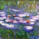 LXTONG Monet Water Lilies Diamond Painting Kit 5D Full Round Diamond Painting by Numbers Monet Famous Painting Diamond Dots Arts for Adult Beginner Home Wall Decor (50 X 40 CM)