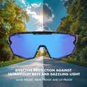 2 x Polarized Glasses Kids Youth Baseball Sunglasses Adult Men Women Cycling Goggles with 3 lenses,Fishing,Ski Golf