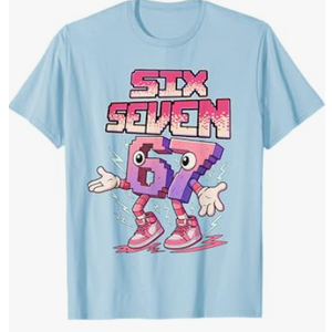 Meme Kids Six Seven Italian Steal a Brainrot Pink Girls 67 T-Shirt