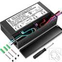 12V 100W Dimmable LED Driver, 5-in-1 Triac/ELV/MLV/0-10V/1-10V/PWM/V-R Dimming AC to DC Power Supply, IP67 Waterproof LED Transformer, UL Listed, Compatible with Lutron & Leviton Dimmer