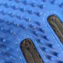 Upgrade Efficient Pet Hair Remover Gloves - Gentle Shedding Brushes for Dogs, Cats & Horses with Long and Short Hair - 1 Pair (Blue)