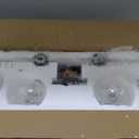 VONLUCE Bathroom Light Fixtures, 4-Light Bathroom Vanity Light with Globe Glass Shades E26 Sockets, Vanity Lights Over Mirror for Bedroom Hallway Living Room, Black Finish
