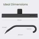 dancemoon JustHang Shower Squeegee for Glass Doors, All-in-One Award-Winning Silicone Squeegee with Built-in Hook for Bathroom, Window, Mirror, Tile Wall, Car, Streak-Free Cleaner Tool, 10-Inch Black