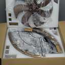 LEDIARY 20" Caged Ceiling Fan with Light and Remote, Low Profile Flush Mount Fandelier, Black Gold Bladeless Enclosed Small Fan Lights Ceiling Fixtures, Rustic Farmhouse Style for Bedroom, Outdoor