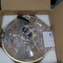 Ceiling Fans with Lights and Remote/ APP Control, 19.7in Flush Mount Ceiling Fan with Light, Smart Low Profile Ceiling Fan 6 Wind Speeds, 3000K-6500K Dimmable LED Ceiling Fan Light for Bedroom, Gold