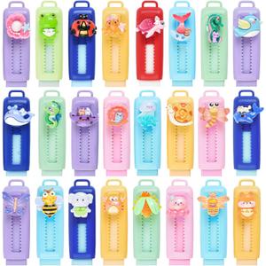 24 Pcs Cute Animals Retractable Eraser for Pencils Cute Supplies Kawaii Erasers Fun Cartoon Erasers Classroom Supplies Party Favors Gift