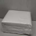 Amazon Basics 4 Piece Comfortable Cotton Jersey Bed Sheet Set, Includes Soft Flat and Fitted Sheets, Pillowcase, Queen, White, Solid
