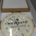 NEWGATE Plywood Round Clock - Modern Scandi Style - Arabic Dial (Blue Hands) - Kitchen & Living Room