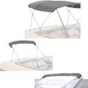 SavvyCraft 4 Bow Bimini Top Replacement Cover 9 Colors Options 8ft and 10ft Long, Durable Marine Grade Canvas Sun Shade Boat Canopy, Easy Install Zipper Sleeves, Replacement Canvas Only No Fram