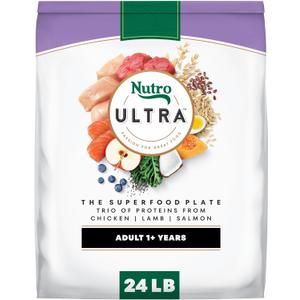 Nutro Ultra Adult Dry Dog Food with a Trio of Proteins from Chicken, Lamb and Salmon, 24 lb Bag