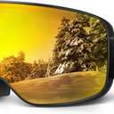 Lamicall Ski Goggles with 3X Anti-Fog - 100% UV Protection, OTG, Gifts for Skiing, Snowboard, Snowmobile, Men, Women