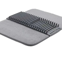 Drainer with Microfibre Mat Non Slip Dish Drying Mat Heat Resistant Drying Rack Foldable Drainer Spoon Rest Coaster for Kitchen