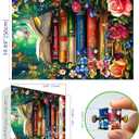 2 x MINIWAN 1000 Piece Jigsaw Puzzle for Adults, Garden Whispers Stacked Books, 27.5 X 19.7 Inches