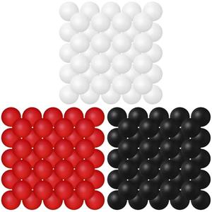 Hanaive 100 Pack Table Tennis Balls Multi Colored 40mm Plastic Balls Bulk Washable Small Game for Carnival Pool Games, Party Decoration Pet Toy(White, Red, Black)