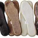 4 Pack Thick Synthetic Wool Insoles for Men Boots Winter Warm Shoe Insoles for Women Sneakers Slippers Bamboo Carbon Liners Faux Shearling Inserts for Shoes, Womens 10/ Mens 9 M US