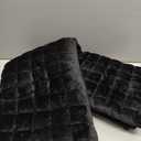 Velvet Couch Cover, Plush Sectional Sofa Cover Washable, Anti Slip Sofa Slipcover for 2-3 Cushion Sofas, Furniture Protector Covers for Pets & Kids(1PC, Black, 35.4"63", Loveseat)