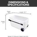 Igloo Maxcold Glide 110Qt Wheeled Cooler | Insulated Hard Shell Ice Chest