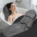 Rylor Full Body Bath Pillow  Luxury Cushion for Bathtub | Extra Large & Thick | Premium Packaging - Head, Neck, Shoulder & Back Support  Quick-Dry, Mold Resistant  for Women & Men (Gray)