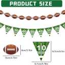 MARFOREVER 6 Pcs Football Party Decorations, Pre-Strung Football Banners Footbal Garland Background Football Triangle Flags for Sports Football Games Football Birthday Party Favors Home Supplies
