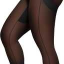 SHAPELLX Shapewear for Women Capris Leggings Tummy Control Underwear High Waist Body Shaper Butt Lifting Panties (Black, XXL)