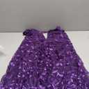 ShawGobow Floral Sequin Dress, Deep V Backless Sexy Mini Dresses for Women, Sparkly Outfits Homecoming Party Dark Purple X-Large