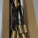Modern Chandelier Ceiling Light Fixture Sputnik Chandeliers Gold and Black Farmhouse Chandelier Over Table 12-Light Height Adjustable Chandeliers for Dining Room, Living Room,Kitchen Island