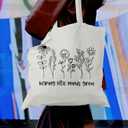 Floral Teachers Canvas Tote Bag, Teacher Appreciation Gifts, Floral Teachers Shoulder Bag, Shoulder Bag for Women, Teacher Gifts from Students