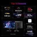 ASUS ROG Strix 27” 1440P HDR Gaming Monitor (XG27ACMES) – QHD (2560x1440), 255Hz, 0.3ms, Fast IPS, Extreme Low Motion Blur Sync, G-SYNC Compatible, DisplayWidget, Tripod Hole, Gaming AI