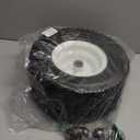 (2-Pack) 13x6.5-6 Flat Free Lawn Mower Tires & Wheels, 13x6.50-6 Solid Tires for Riding Mowers, Garden Tractors & Golf Carts, 3" Centered Hub with 3/4" & 5/8" Bearings Included