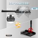 Salange 3-in-1 Projector Mount, Adjustable Height Ceiling/Wall Mount with Tray, Heavy-Duty Stand w Cable Management, Holds Up to 22 lbs, Ideal for Home Theater and Office (Black)