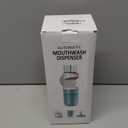 Automatic Mouthwash Dispenser, 19.35oz Touchless Electric Wall-Mounted & Countertop, Rechargeable Mouth Wash Dispensers for Bathroom with Magnetic Cups for Kids & Adults, White