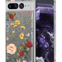 Buleens for Google Pixel 7 Pro Case - Clear Flexible TPU Women Girls Cute Protection Phone Cover Slim Fit Shockproof Girly Unique Fashion Design Pattern for Pixel Pro 7 Case, Floral