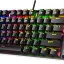 Redragon K552P Mechanical Gaming Keyboard TKL with 18 Backlight Modes, Hot-Swappable Red Switches, 87-Key Compact Ergonomic Design, N-Key Rollover & Software Programmable Macro - RGB, Black