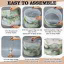 Hortsun Drum Lamp Shades Set of 2, Medium Mountains Country Fabric Lampshades for Table Lamps Wall Floor Lamps 13 x 13 x 10 Inch Spider Easy Assembly Replacement with Lampshades Lamp Shade Harp Holder