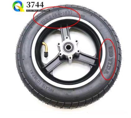 10x2(54-152) YIDA Pneumatic Wheel Tire 10x2 Inner and Outer Tyre with Alloy Hub for Electric Scooter Accessories