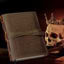 Leather Bound Journal for Men and Women, Handmade Gift Set for Writing, Feather Quill & Ink Pot Embossed Journal and Stylish Pen, A5 Vintage Notebook, Shakespeare Sketchbook, Planner, Diary 8x6"