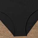 Milumia Girl's 2 Piece Swimsuit V Neck Spaghetti Strap Bathing Suit Bikini Set Swimwear (Black)