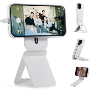 MOFT Phone Tripod Stand Selfie Stick for iPhone, Multi-Angles iPhone Stand, Lightweight & Portable Phone Holder, Strong Magnets, MOVAS Vegan Leather, Travel Essentials, Misty Cove (Without Card Slot)