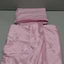 Love's Cabin Satin Queen Sheets Set - 4 Piece Pink Silky Bed Sheets Set With Deep Pocket, Luxury Silk Feel Satin Queen Size Sheet Set (1 Flat Sheet, 1 Fitted Sheet, 2 Pillow Cases)