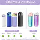 2 x Replacement Lid for Owala Freesip, One Button Water Bottle Top Replacement Cap Compatible with Owala Cup 16oz 24oz 32oz 40oz, Leakproof Lids AccessoryBPA-FreeNo Water Leakage (Black)