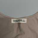 Women's Cotton Crop Tops Short Sleeve Scoop Neck Stretchy Casual Shirt (Beige, XL)