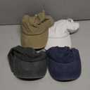 Jiuguva 4 Pack Backless Ponytail Hat for Dreadlocks Women Retro Washed Distressed Baseball Cap Adjustable (Medium, White, Army Green, Khaki, Navy Blue)