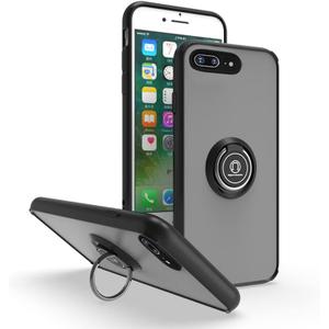 is Specially Designed for iPhone 7 Plus/8 Plus Anti-Scratches,Anti-Fingerprint, Built-in 360 Rotating Ring Bracket Solid and Durable Magnetic car Phone case, Suitable for 5.5inches Male-Black